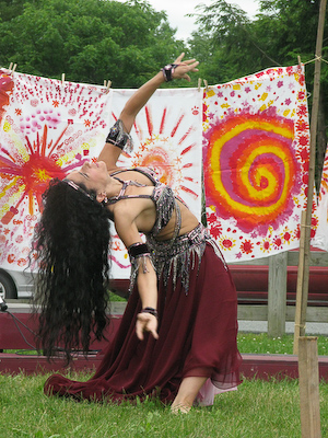 Gina and her belly dance group performed at Revels North Summer Solstice Festival in Norwich