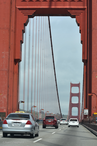 Driving on Golden Gate Bridge